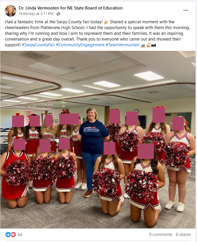 Nebraska Weird - Linda Vermooten posing with underage girls