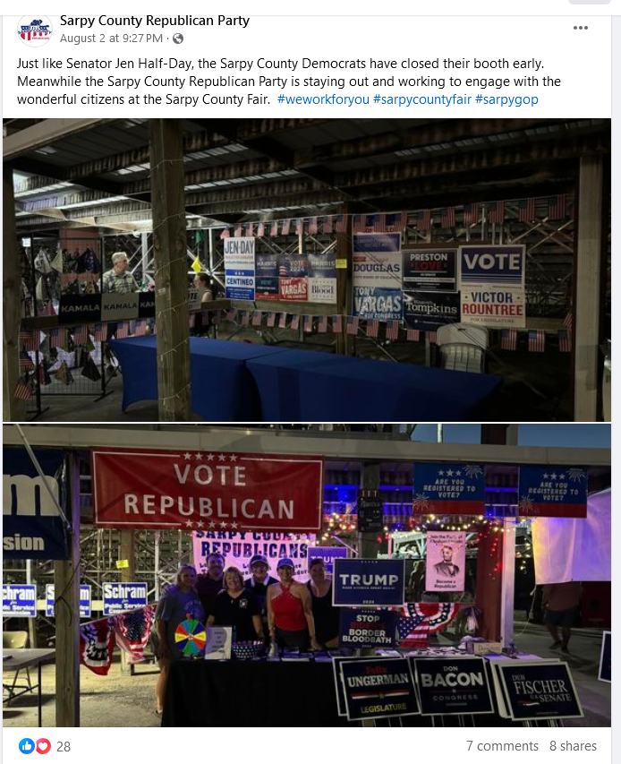 Nebraska Meadowlark - Sarpy County GOP at Fair